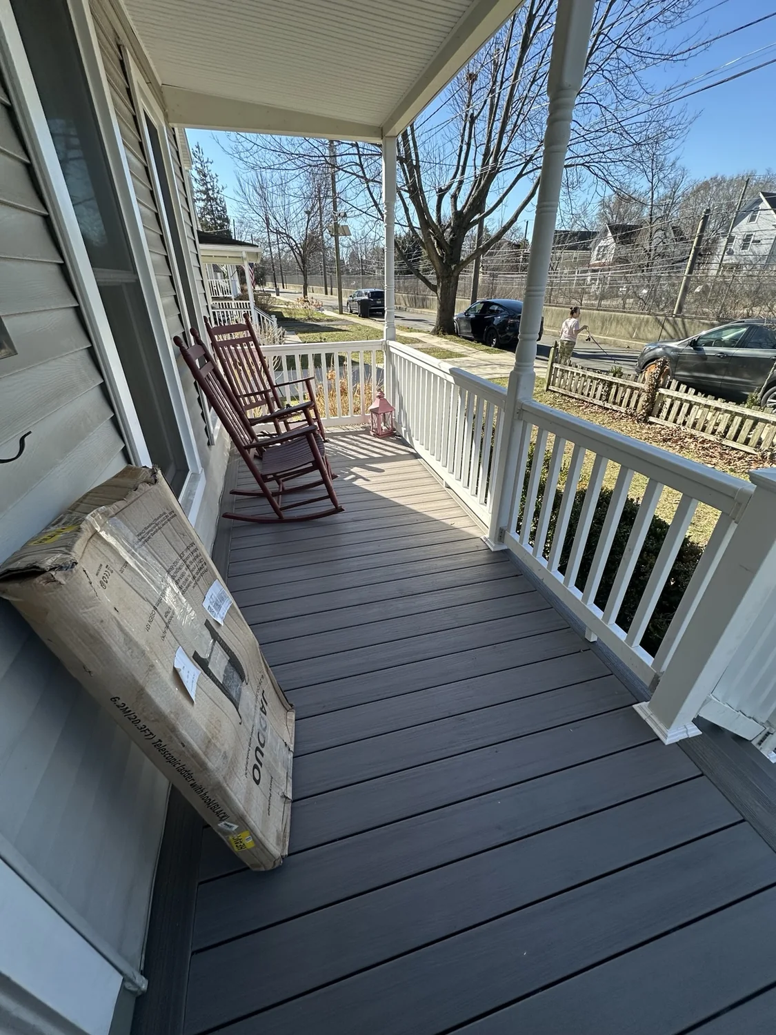 Composite porch and stairs renovation
